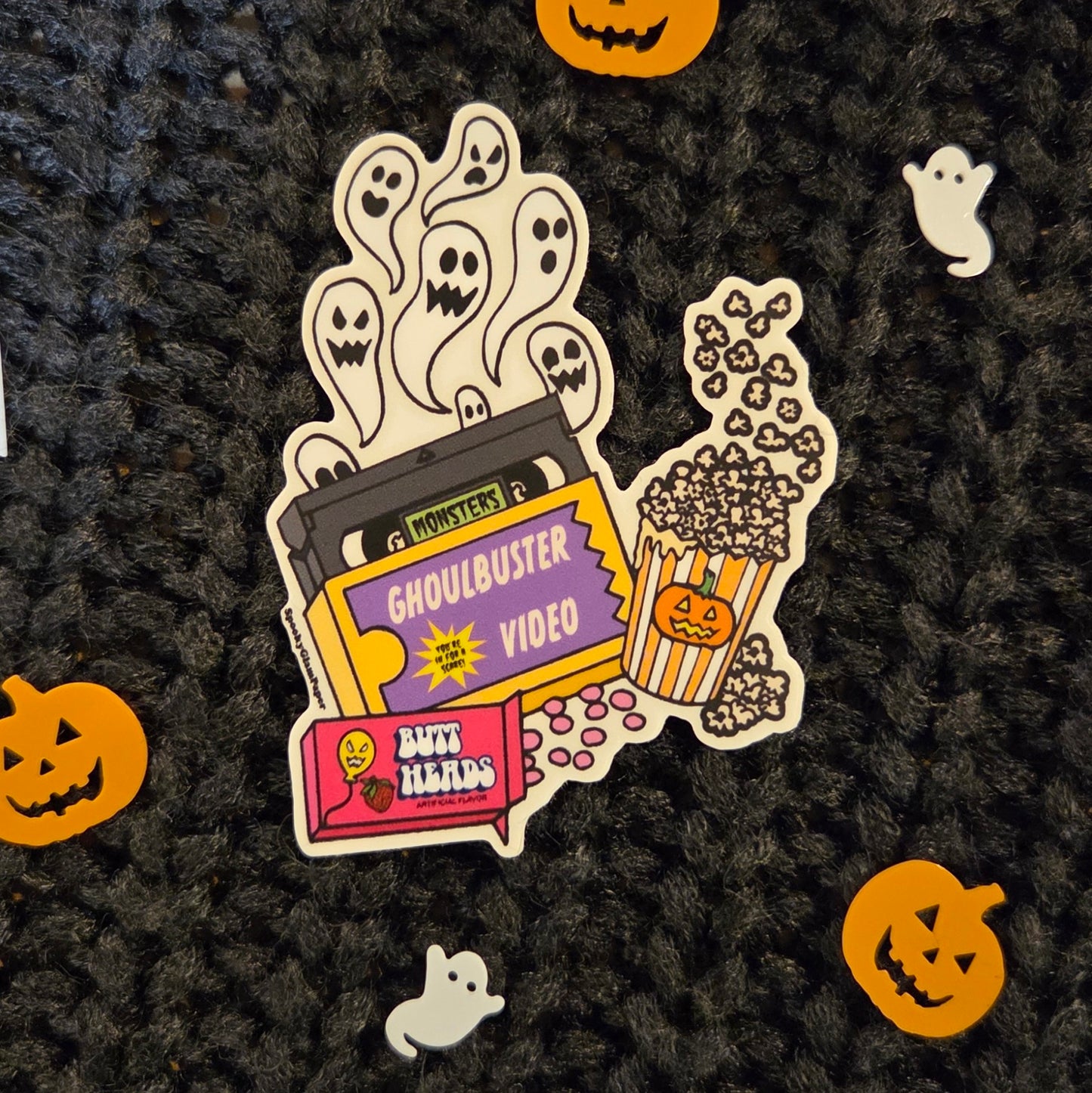 90s Retro VHS Ghost Sticker