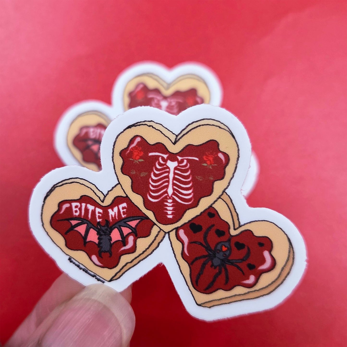 Valloween Heart Shaped Cookie Sticker