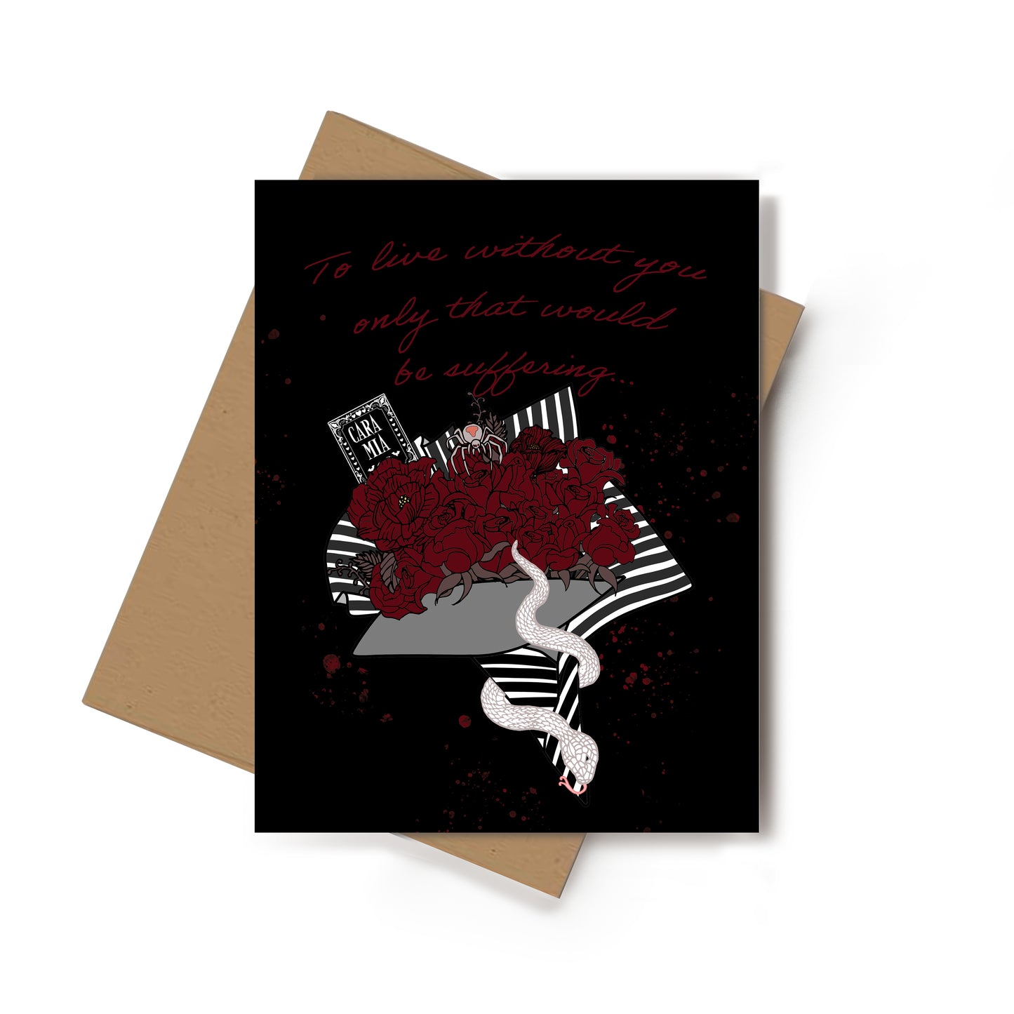 Darkly Devoted Bouquet Valloween Card
