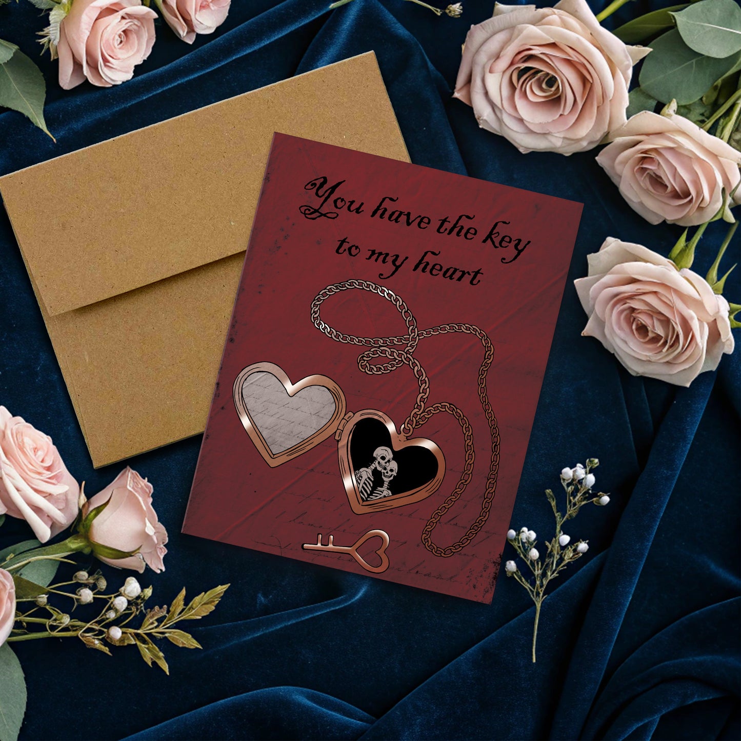 Key To My Heart Valloween Valentine's Day Card