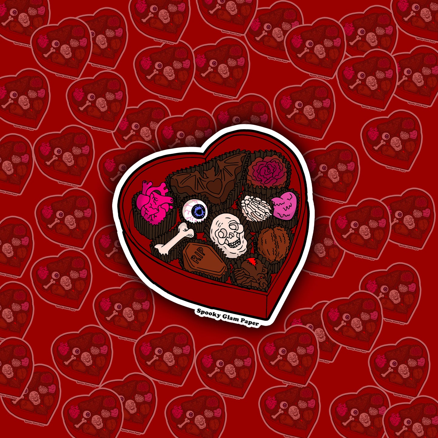 Spooky Chocolate box Sticker