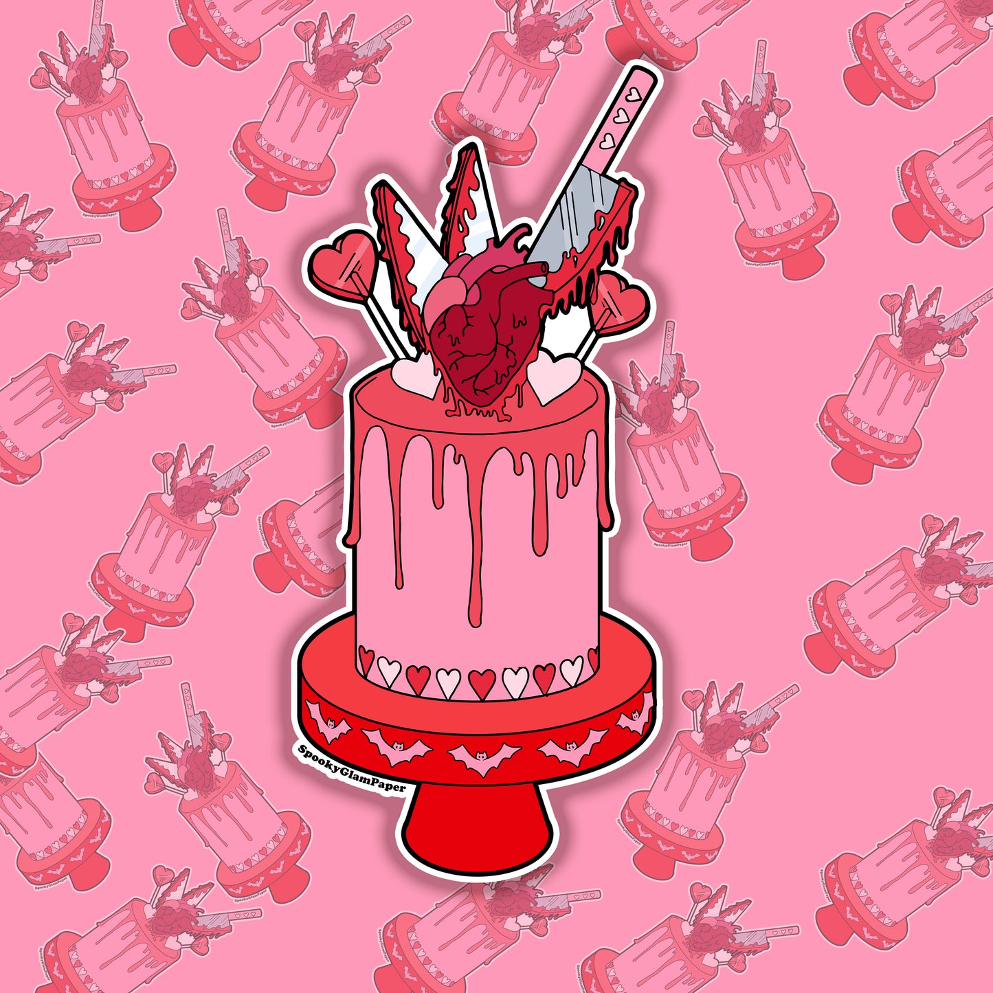Heart Cake Sticker