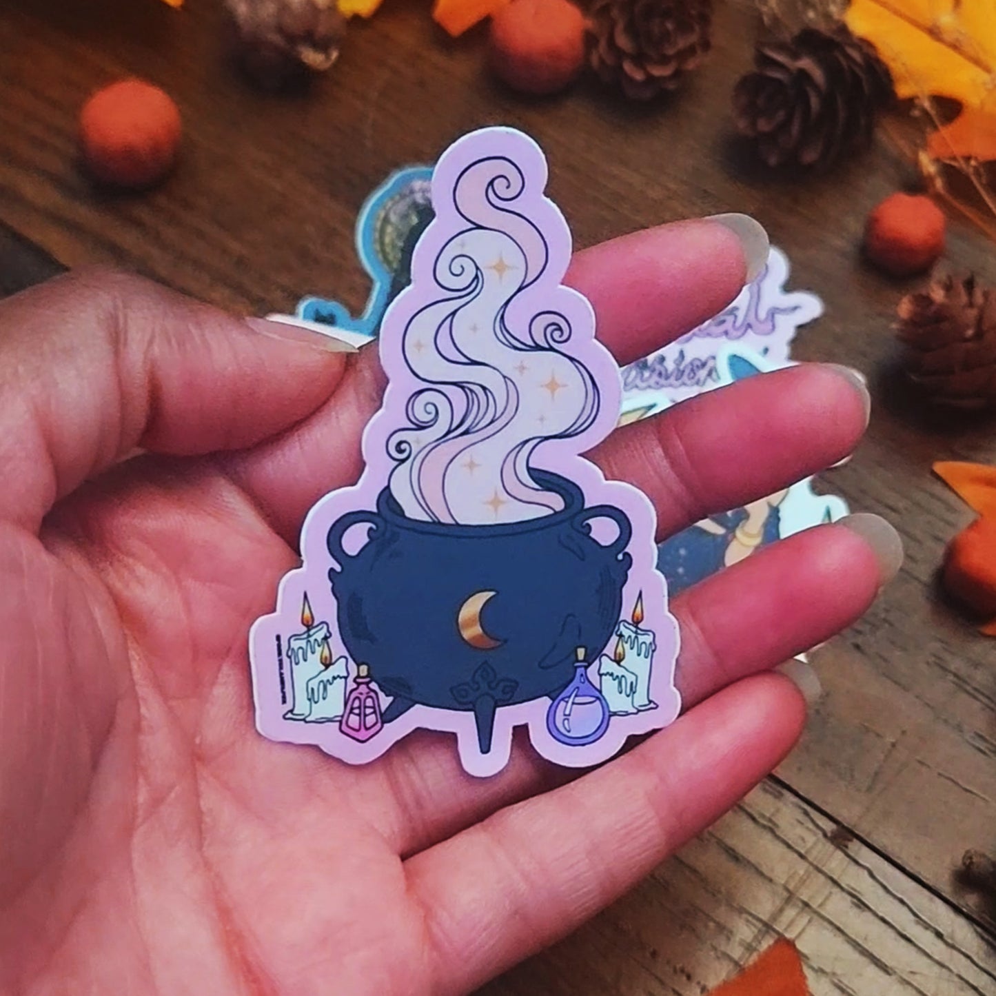 Pink Brewing Cauldron Vinyl Sticker