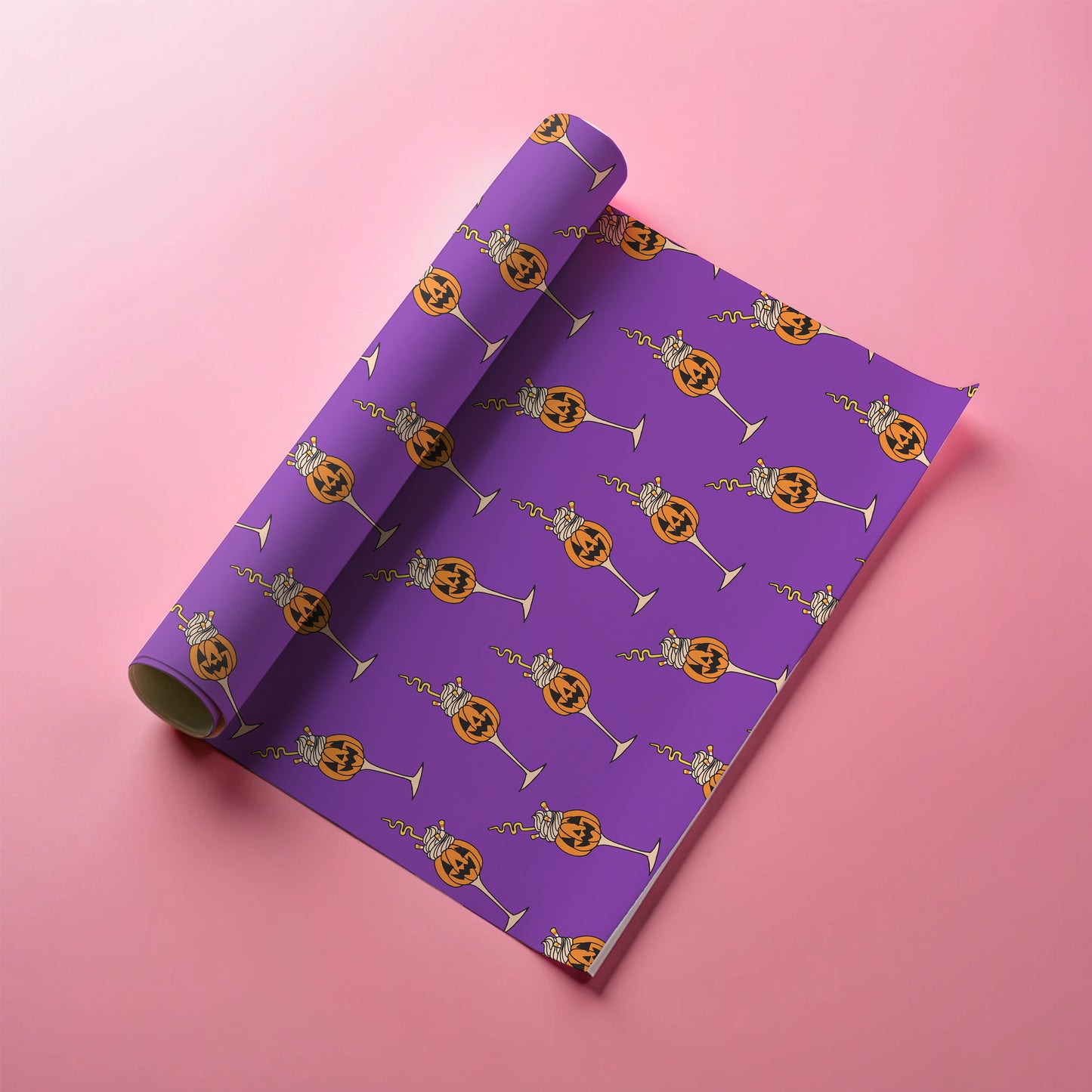Pumpkin Martini Gift Wrap Sheets