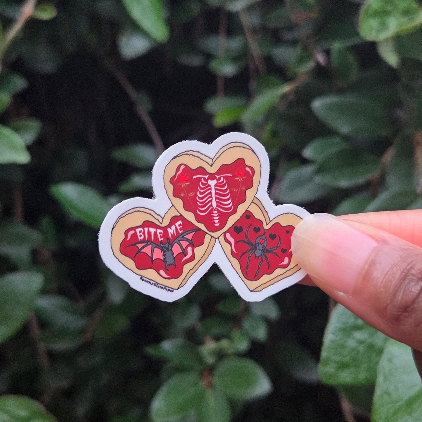 Valloween Heart Shaped Cookie Sticker
