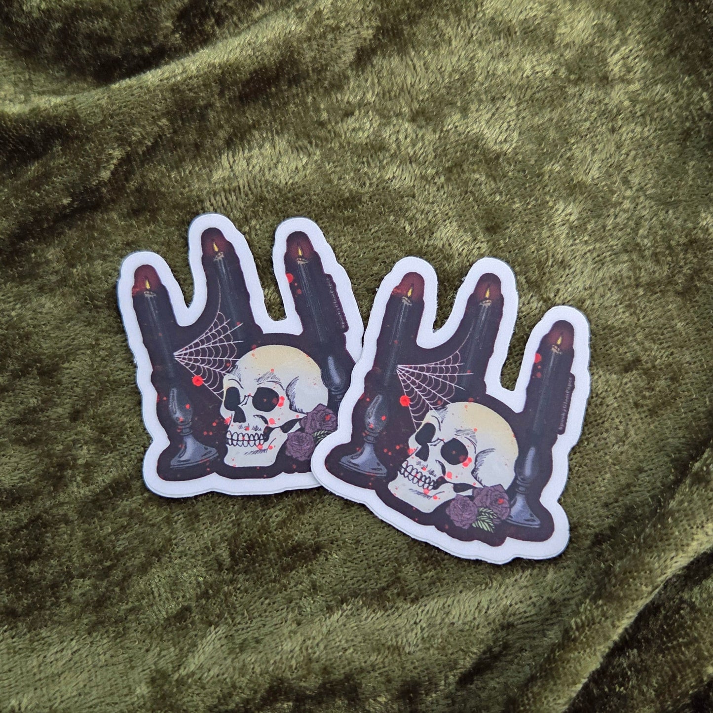 Skull and Candles Sticker
