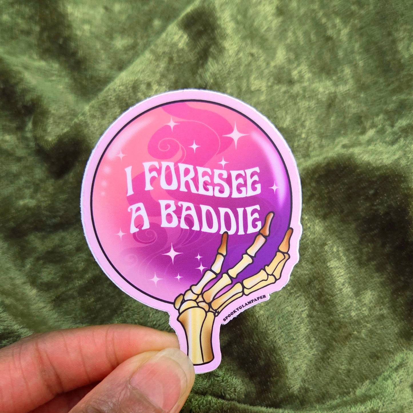 I Foresee A Baddie Crystal Ball Sticker