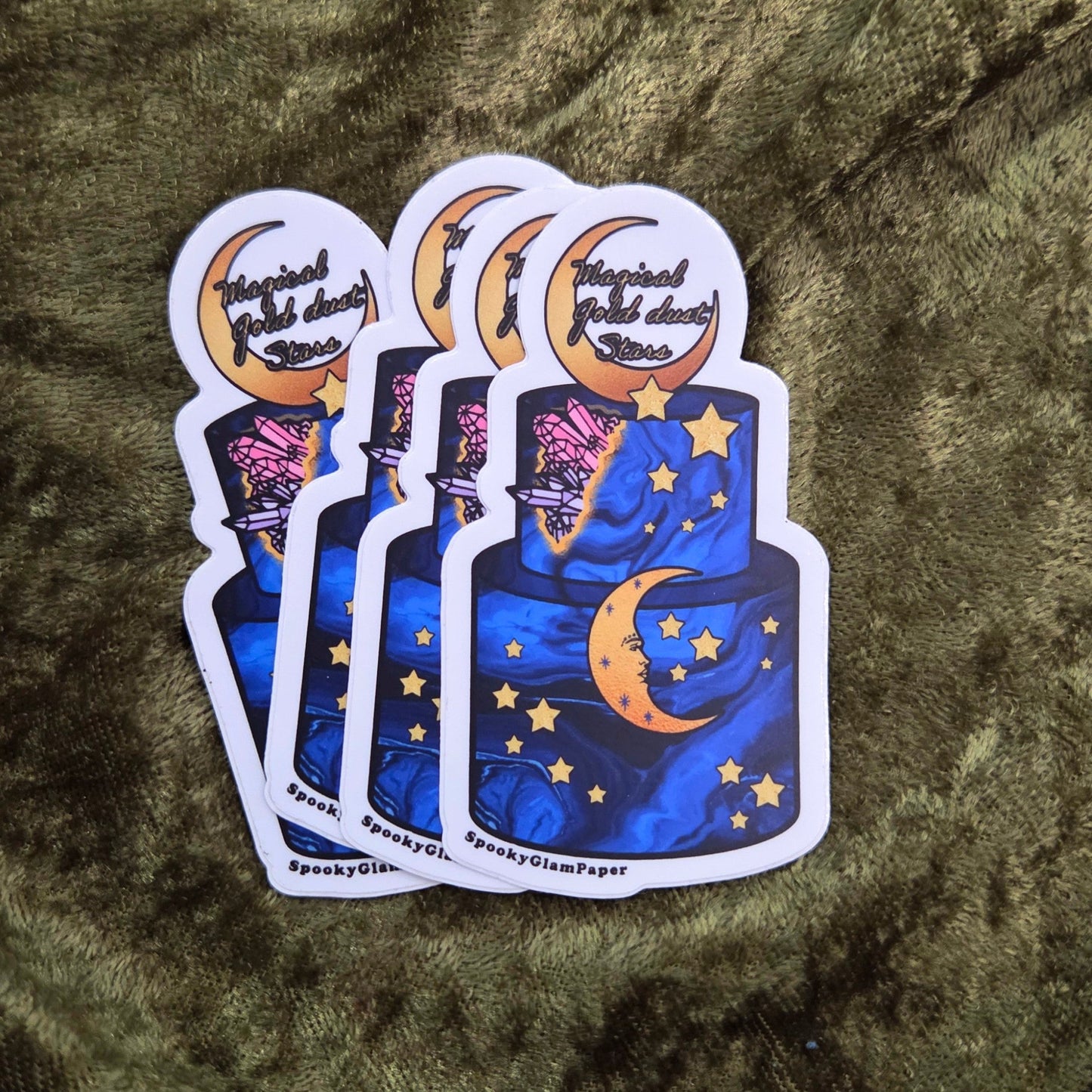 Crescent Moon Cake Vinyl Sticker
