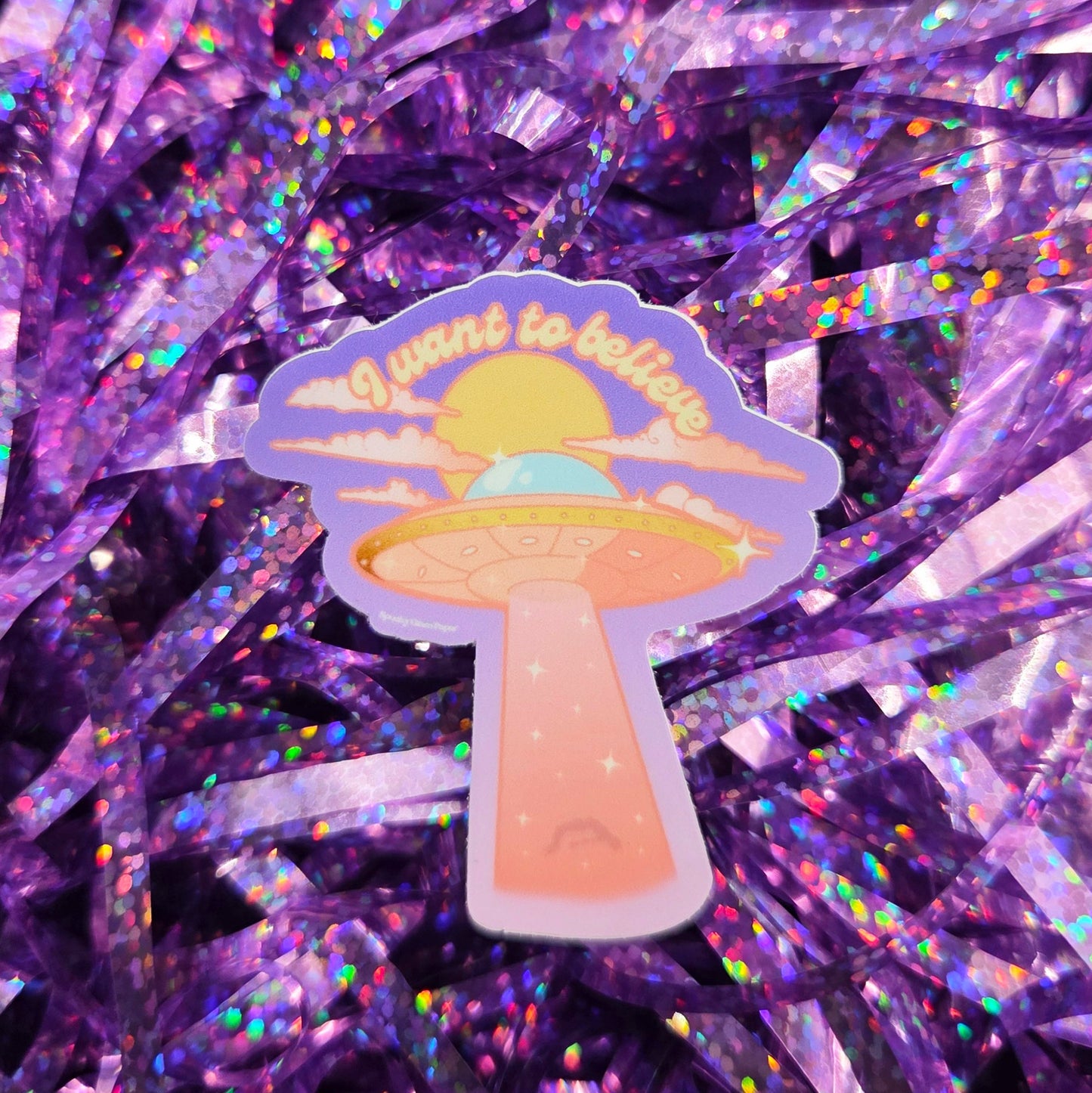 Cute UFO Sticker