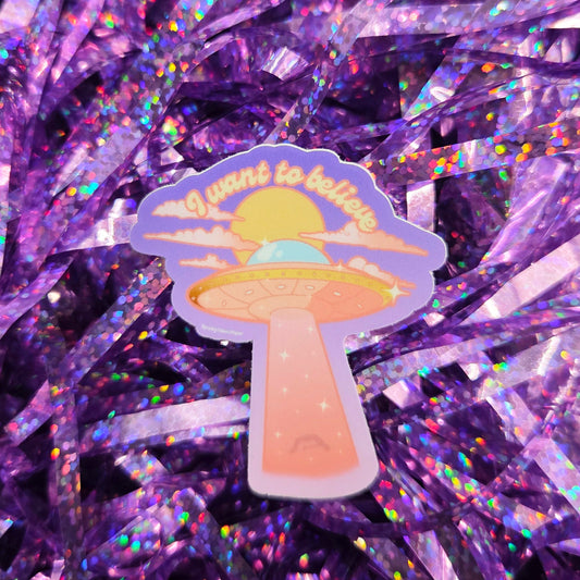 Cute UFO Sticker