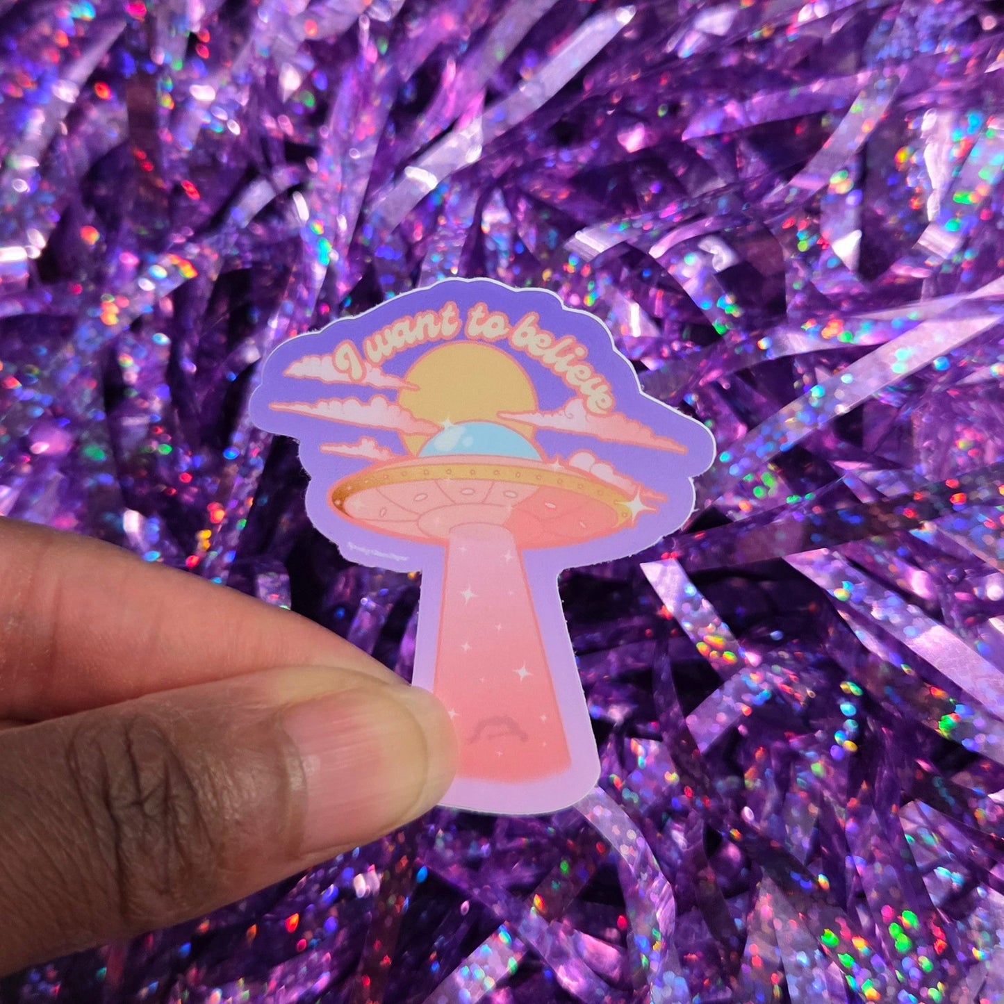 Cute UFO Sticker