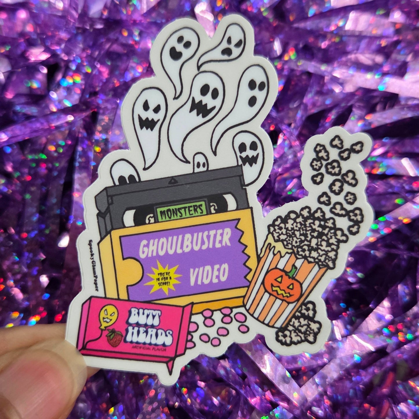 90s Retro VHS Ghost Sticker