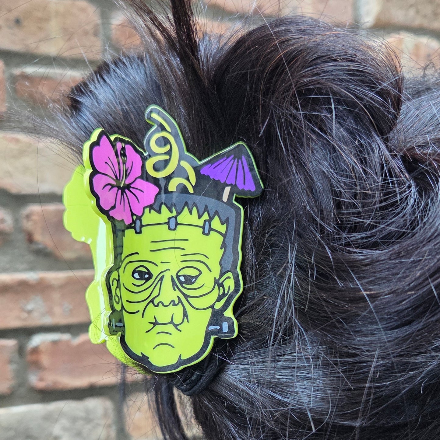 Frankenstein Drink Hair Claw Clip