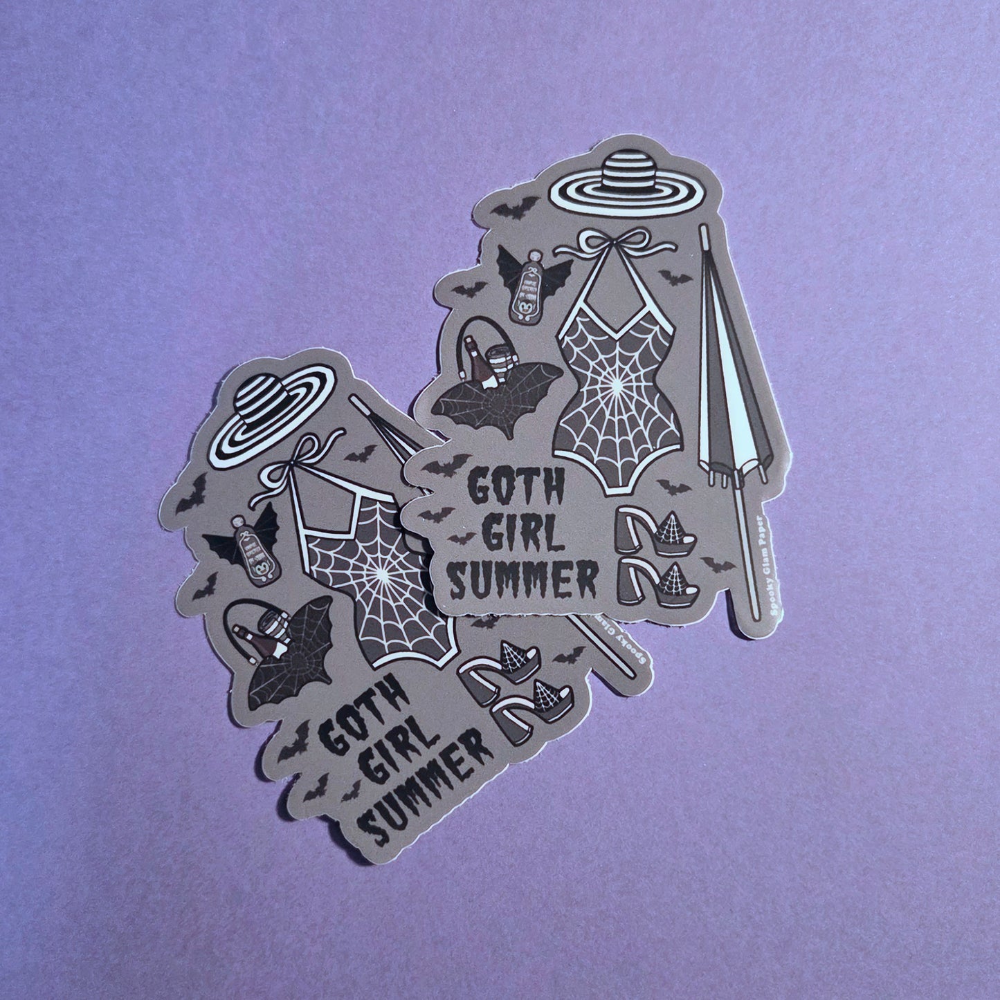 Goth Girl Summer Sticker