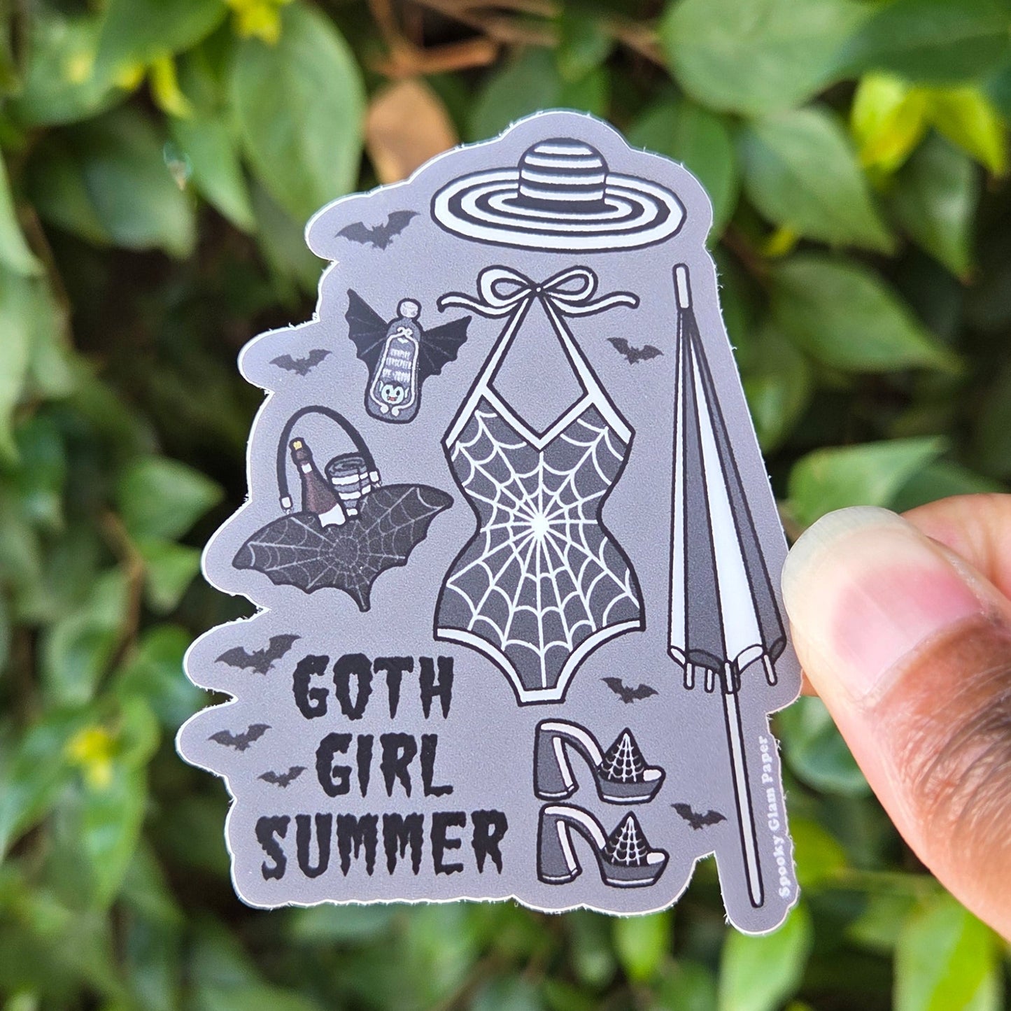 Goth Girl Summer Sticker