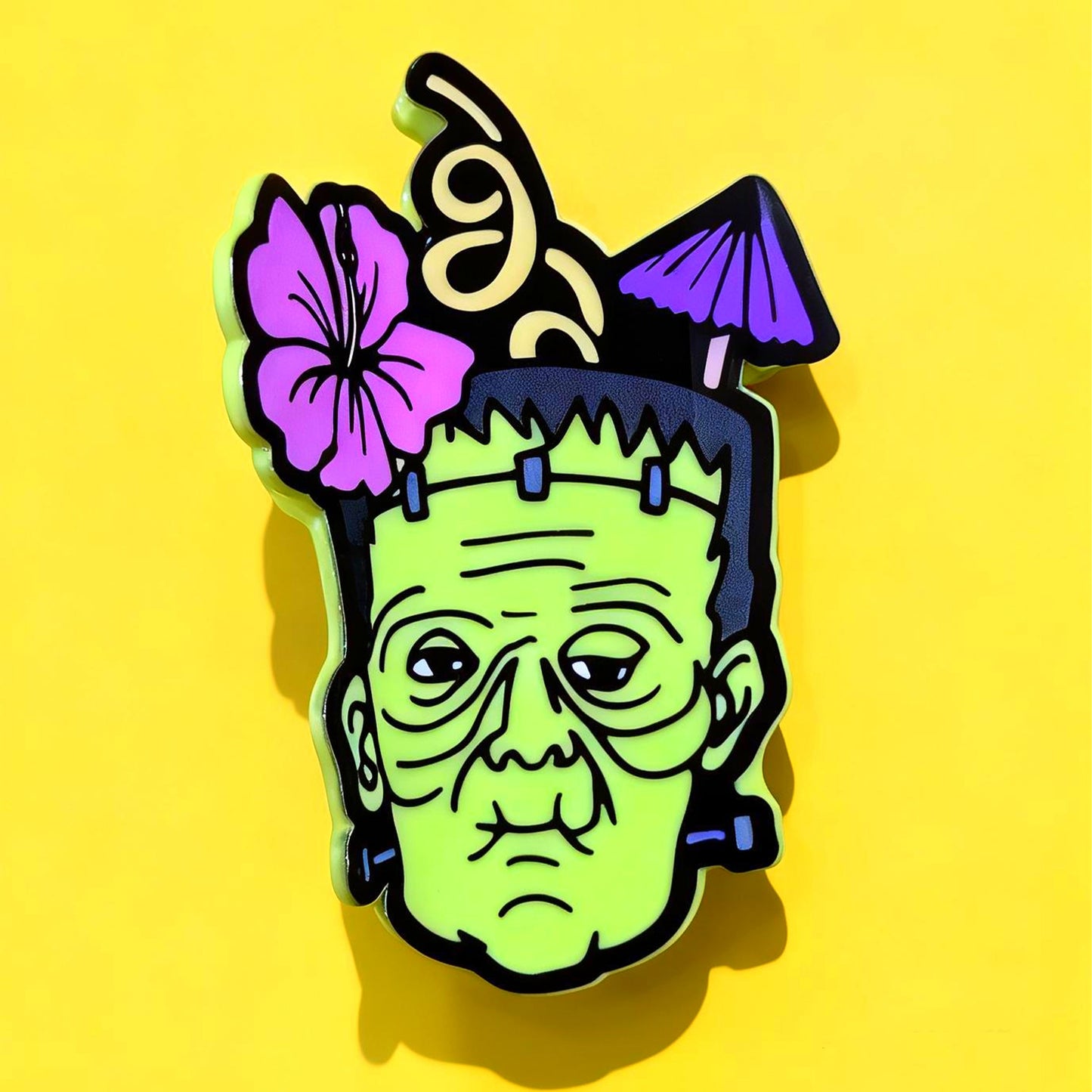 Frankenstein Drink Hair Claw Clip