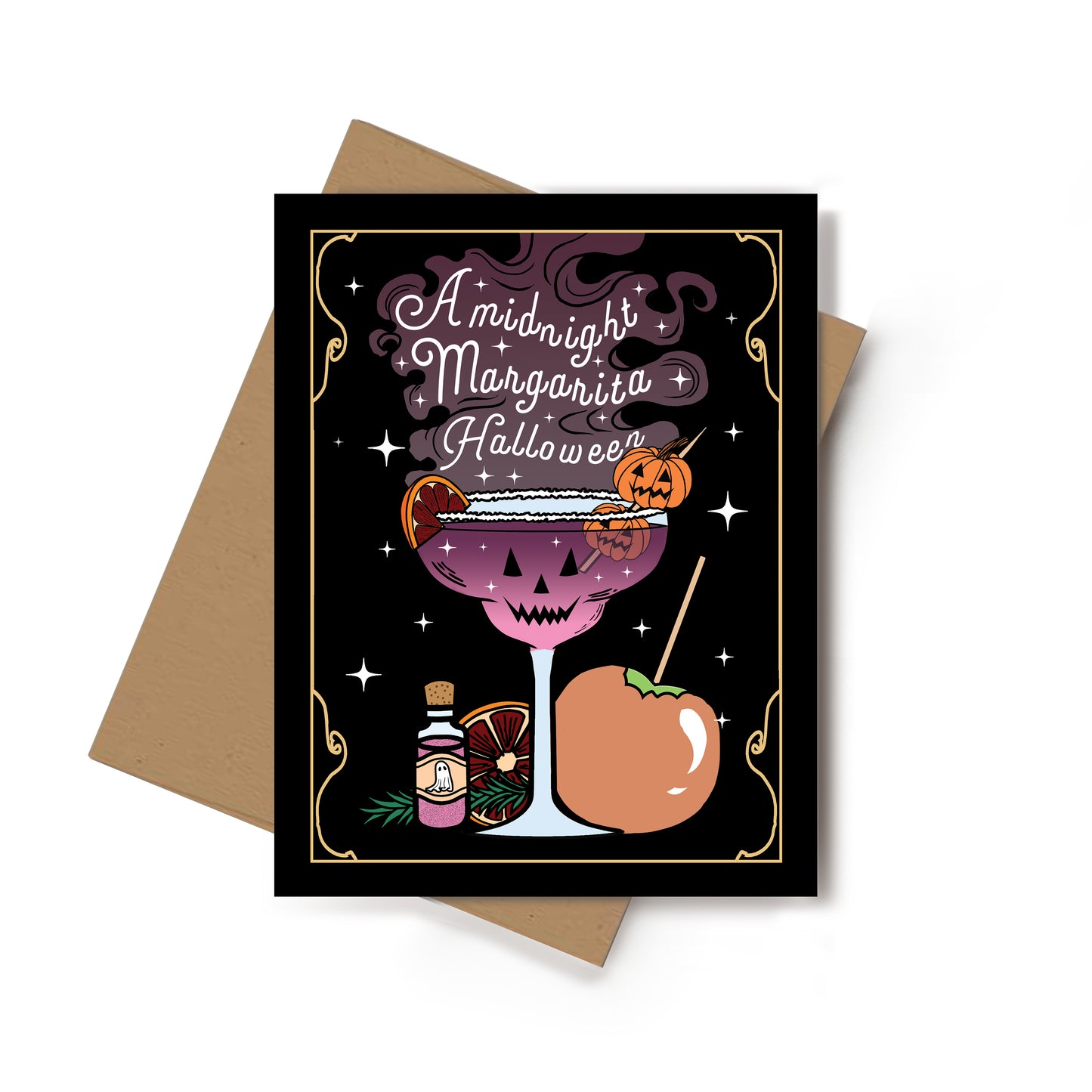 A Midnight Margarita Halloween Invite Card