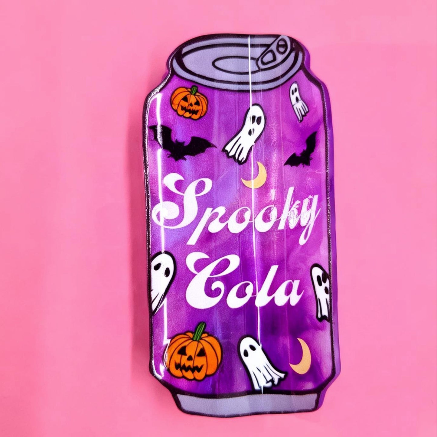 Spooky Cola Soda Can Hair Claw Clip