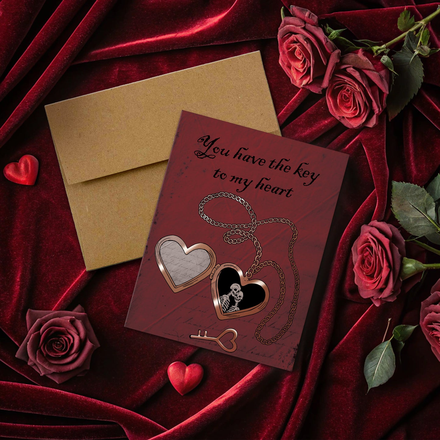 Key To My Heart Valloween Valentine's Day Card