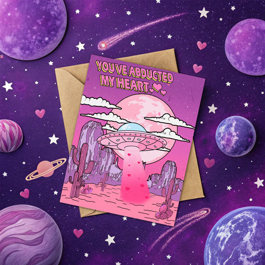 You've Abducted My Heart Halloween Card