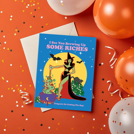 Brewing Riches Congrats Card
