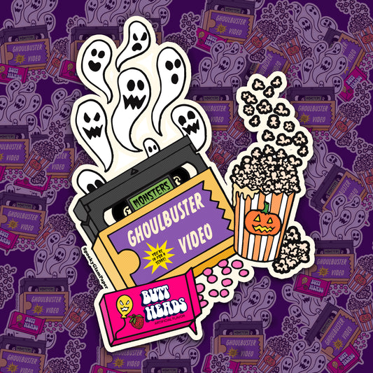90s Retro VHS Ghost Sticker