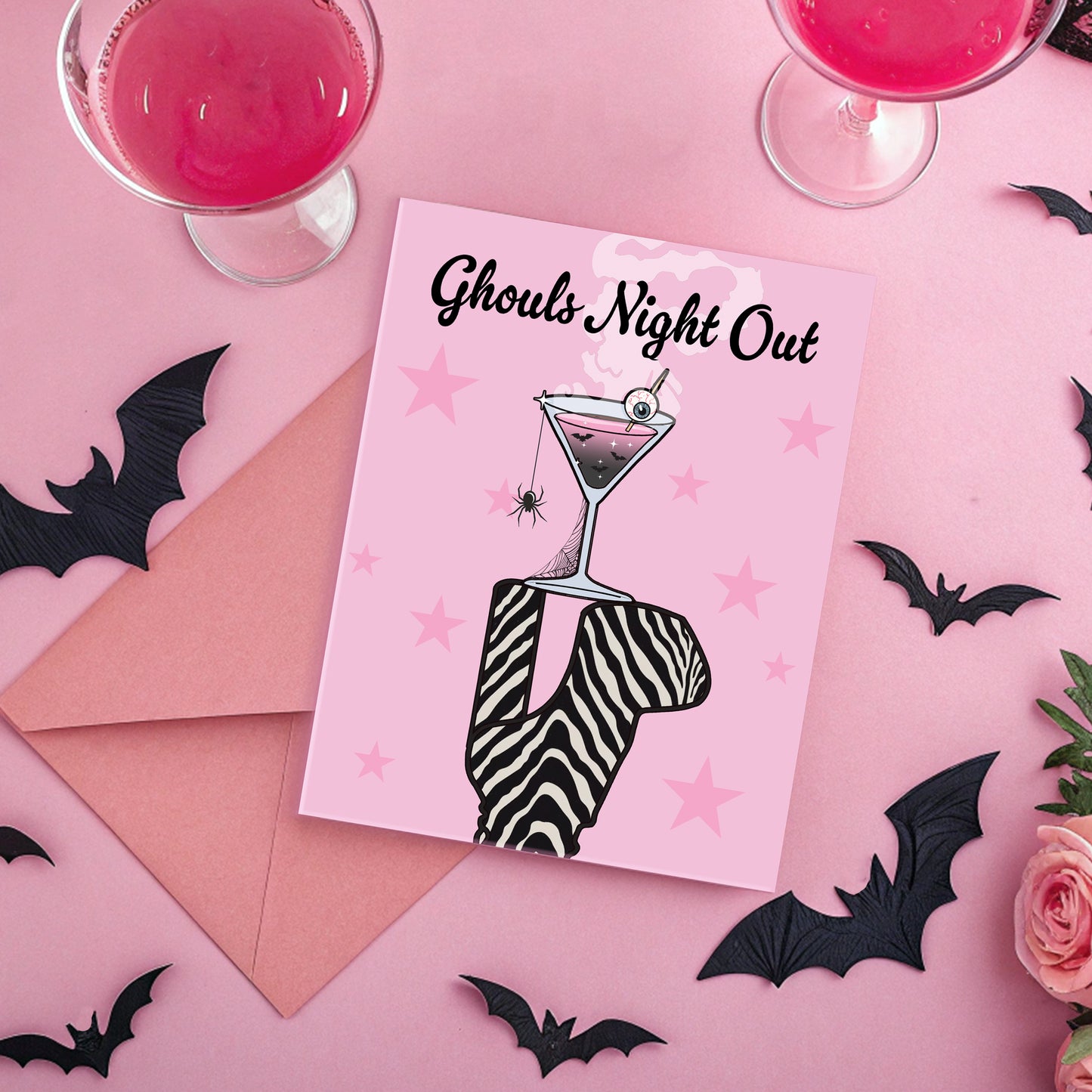 Ghouls Night Out Invitation Galentine's Day Card