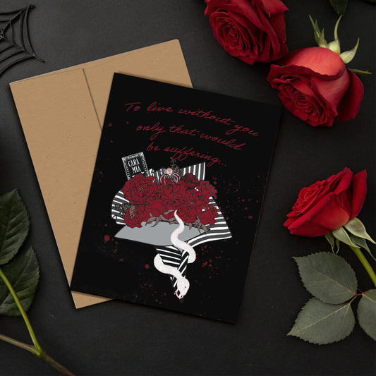 Darkly Devoted Bouquet Valloween Card