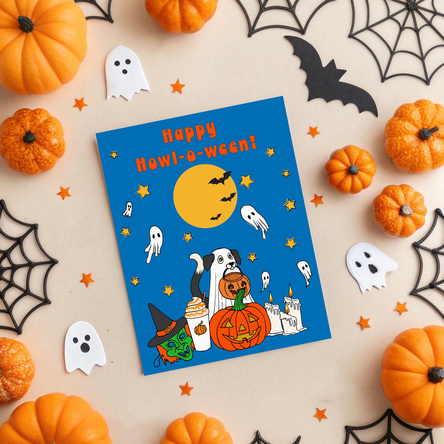 Howl-o-ween Halloween Card