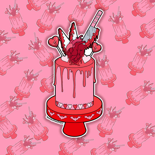 Heart Cake Sticker