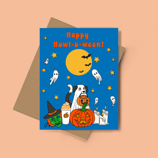Howl-o-ween Halloween Card