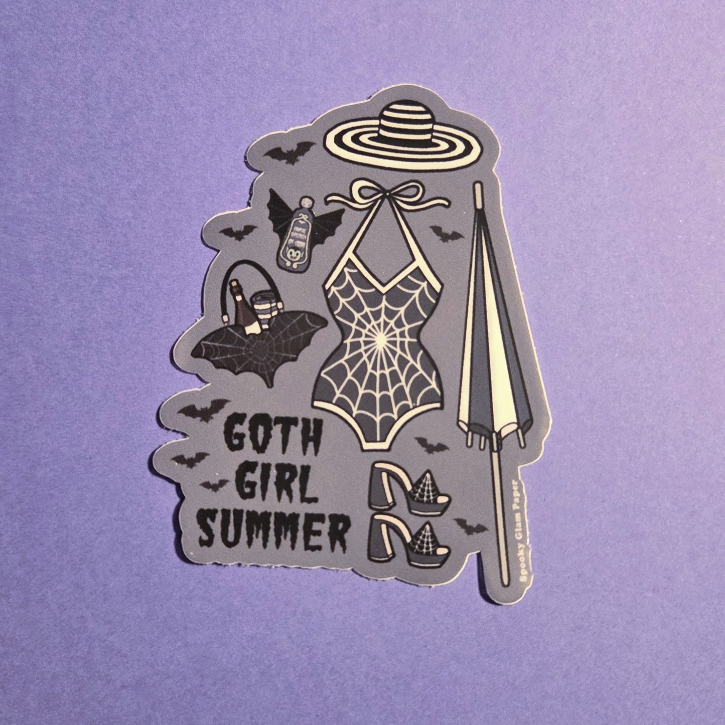 Goth Girl Summer Sticker