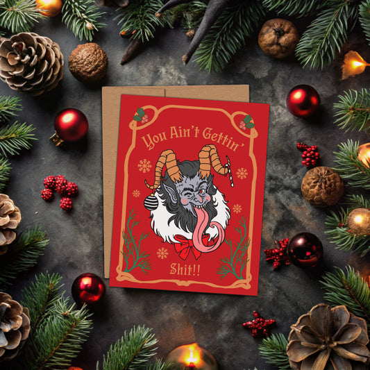 You Ain't Gettin' Sh*t Krampus Christmas Card