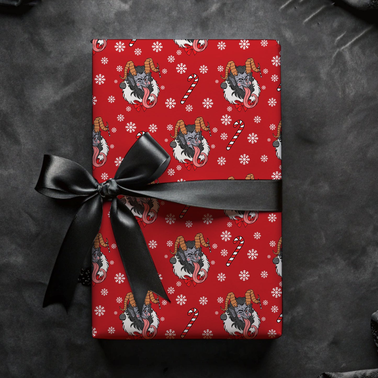 A Krampus Christmas Gift Wrap Sheets