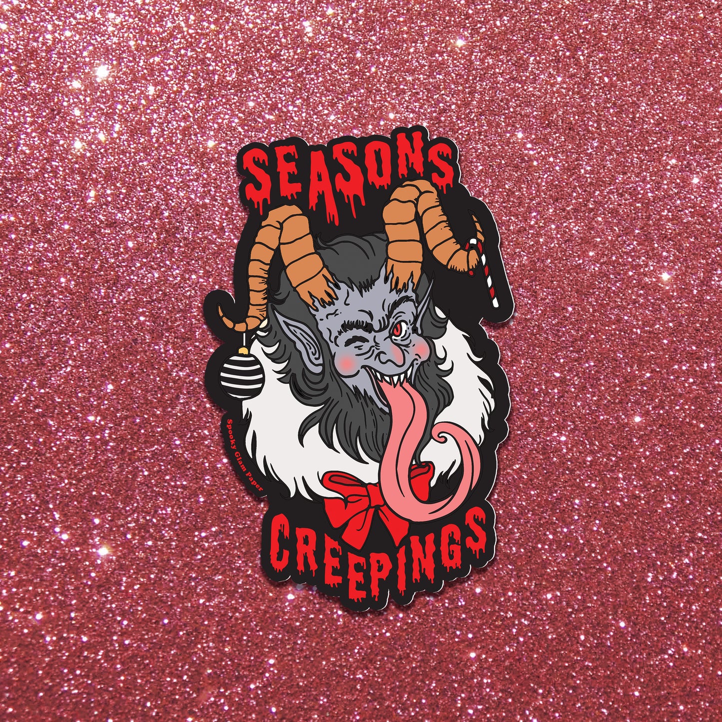 Krampus Sticker Spooky Christmas