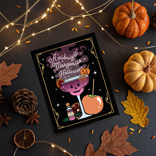 A Midnight Margarita Halloween Invite Card