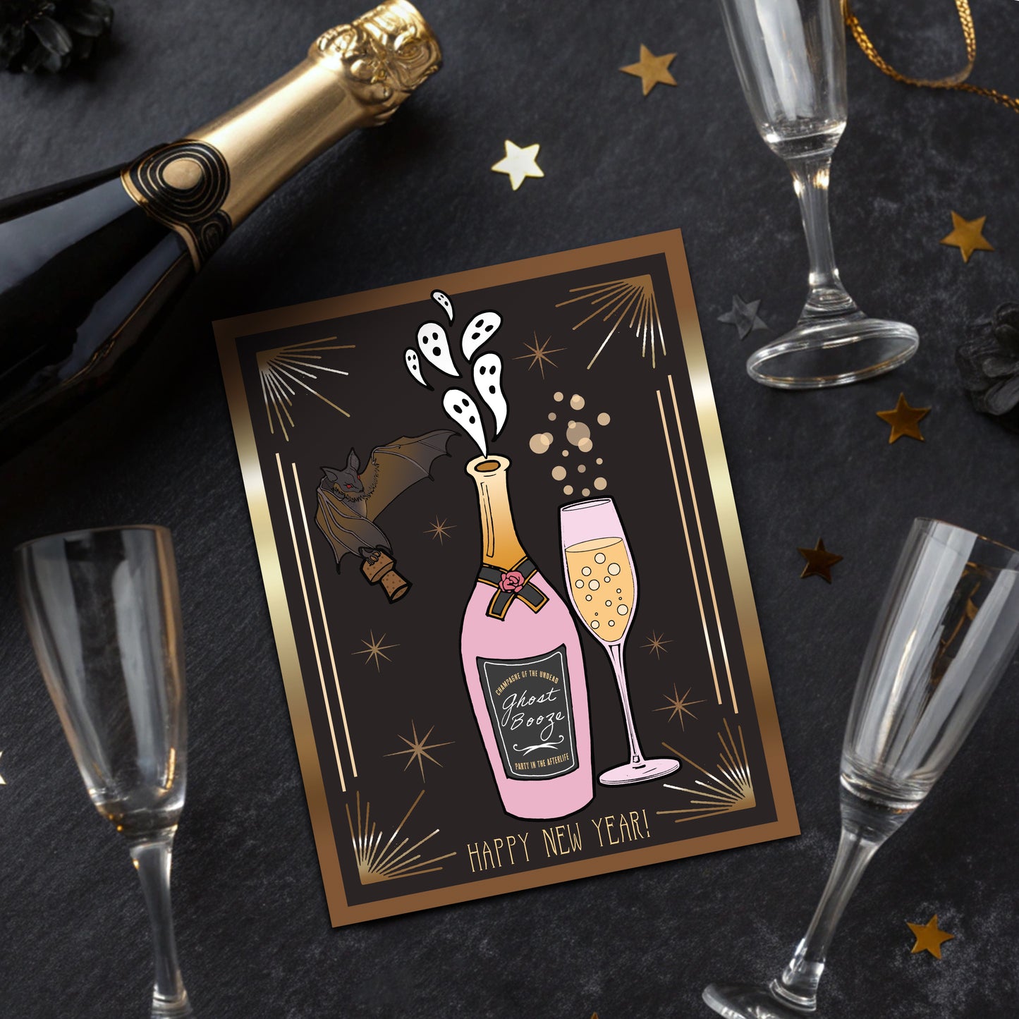 Spooky New Year Invite Card