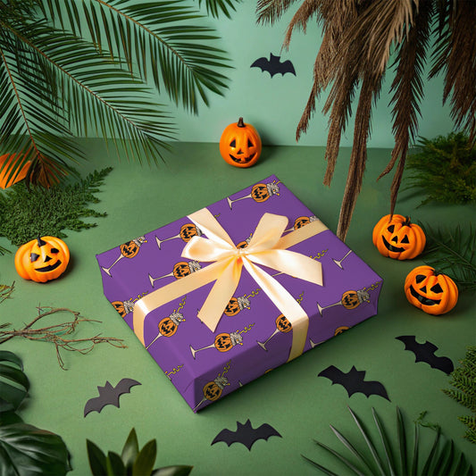 Pumpkin Martini Gift Wrap Sheets