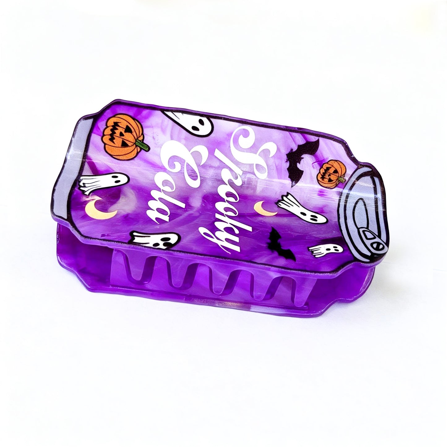 Spooky Cola Soda Can Hair Claw Clip