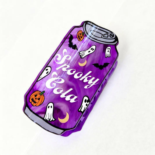 Spooky Cola Soda Can Hair Claw Clip
