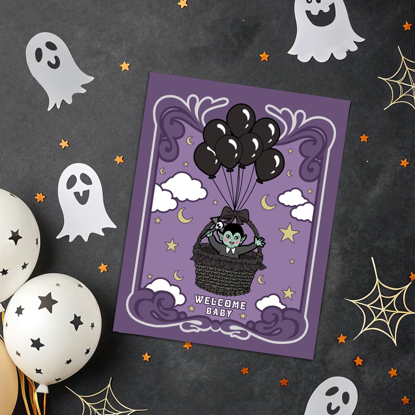 Welcome Spooky Baby Card