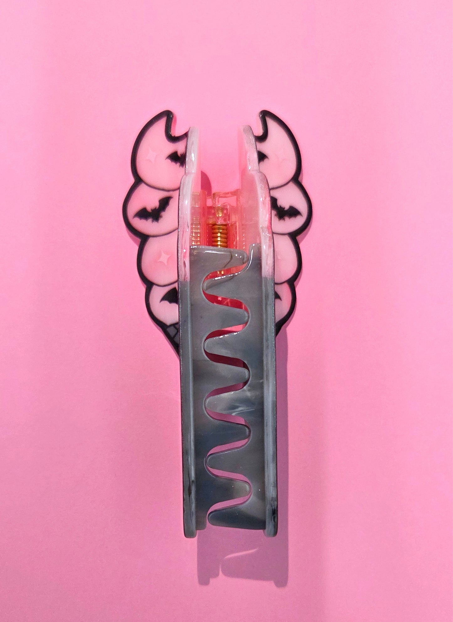Spooky Pink Ice Cream Hair Claw Clip