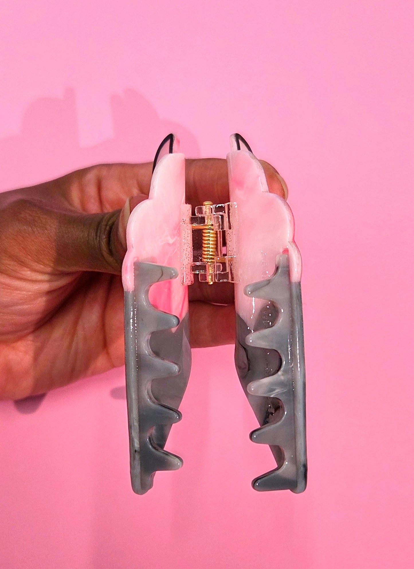 Spooky Pink Ice Cream Hair Claw Clip