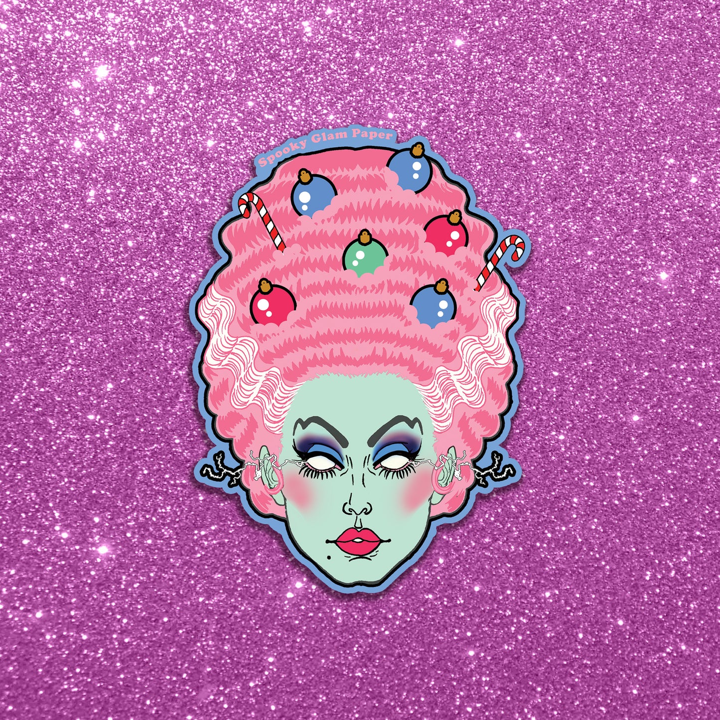 Bride of Frankenstein Creepmas Sticker