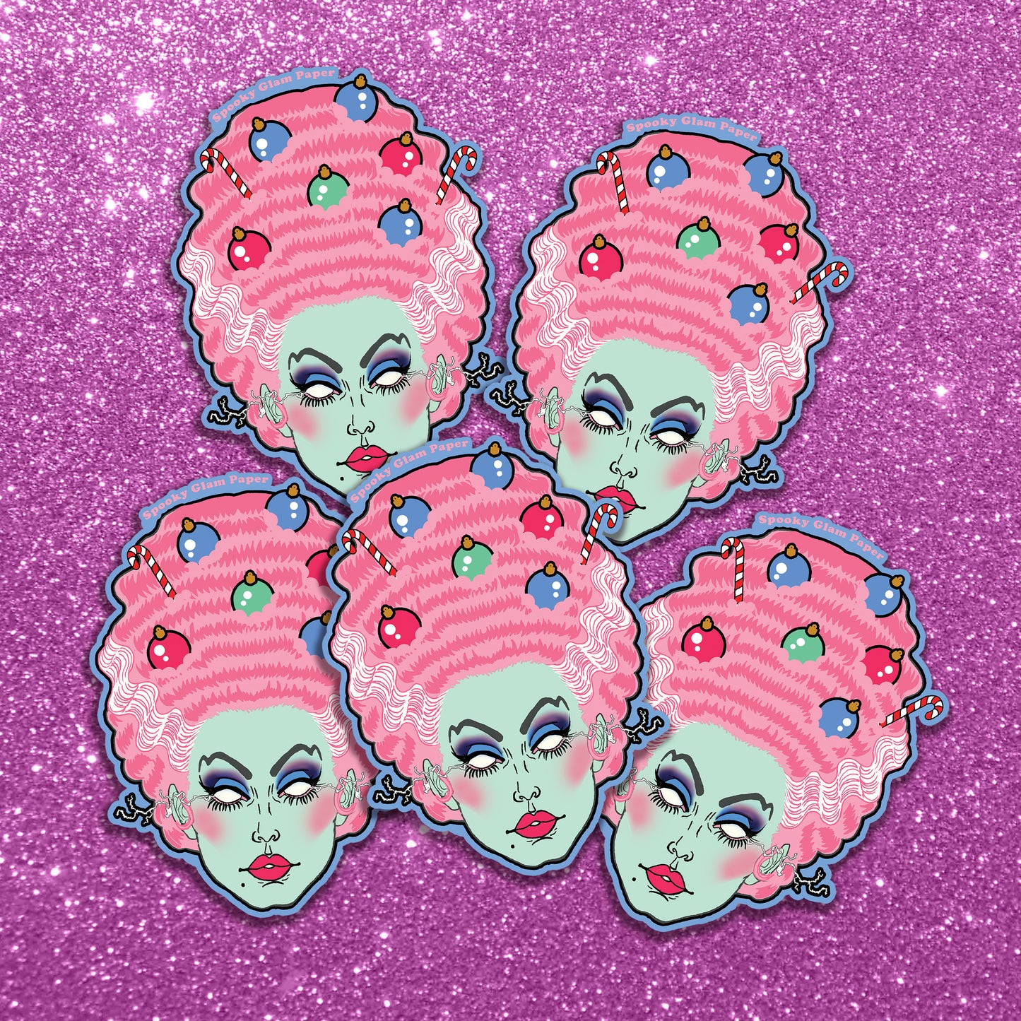 Bride of Frankenstein Creepmas Sticker