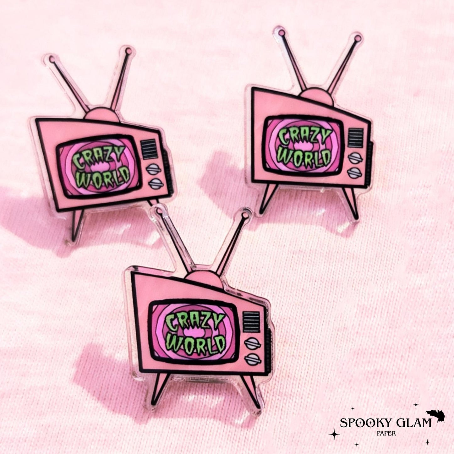 Spooky Tv Pin