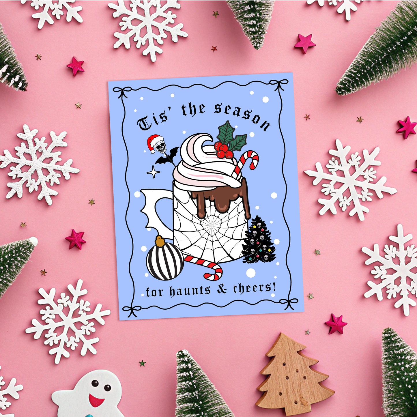 Tis' The Season Creepmas Drink Card